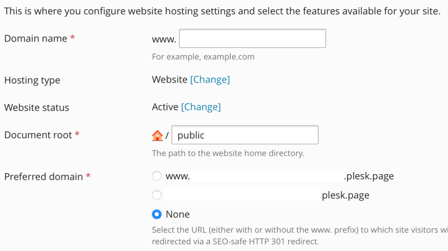 Plesk Document root