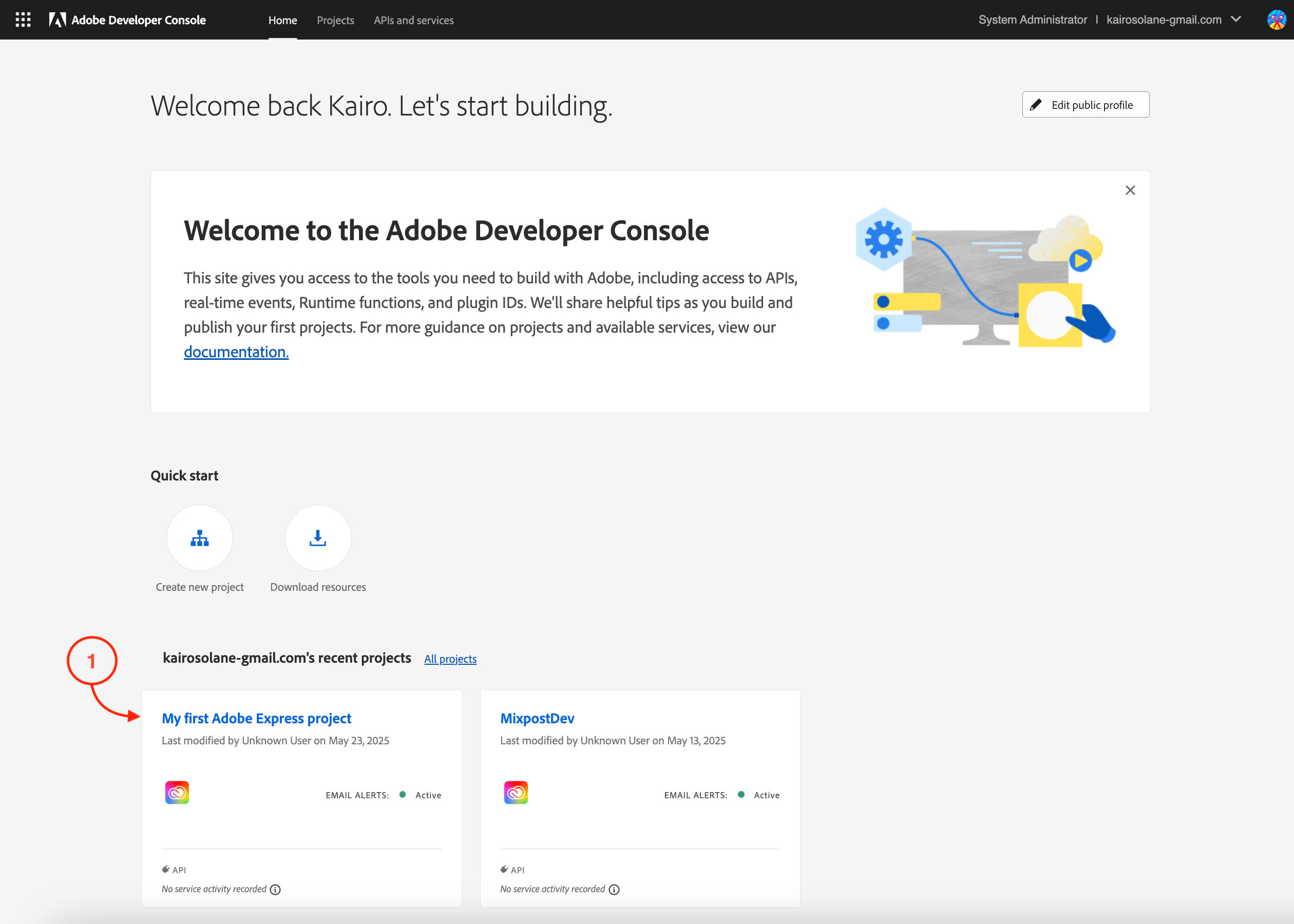 Adobe Express Quickstart Credentials