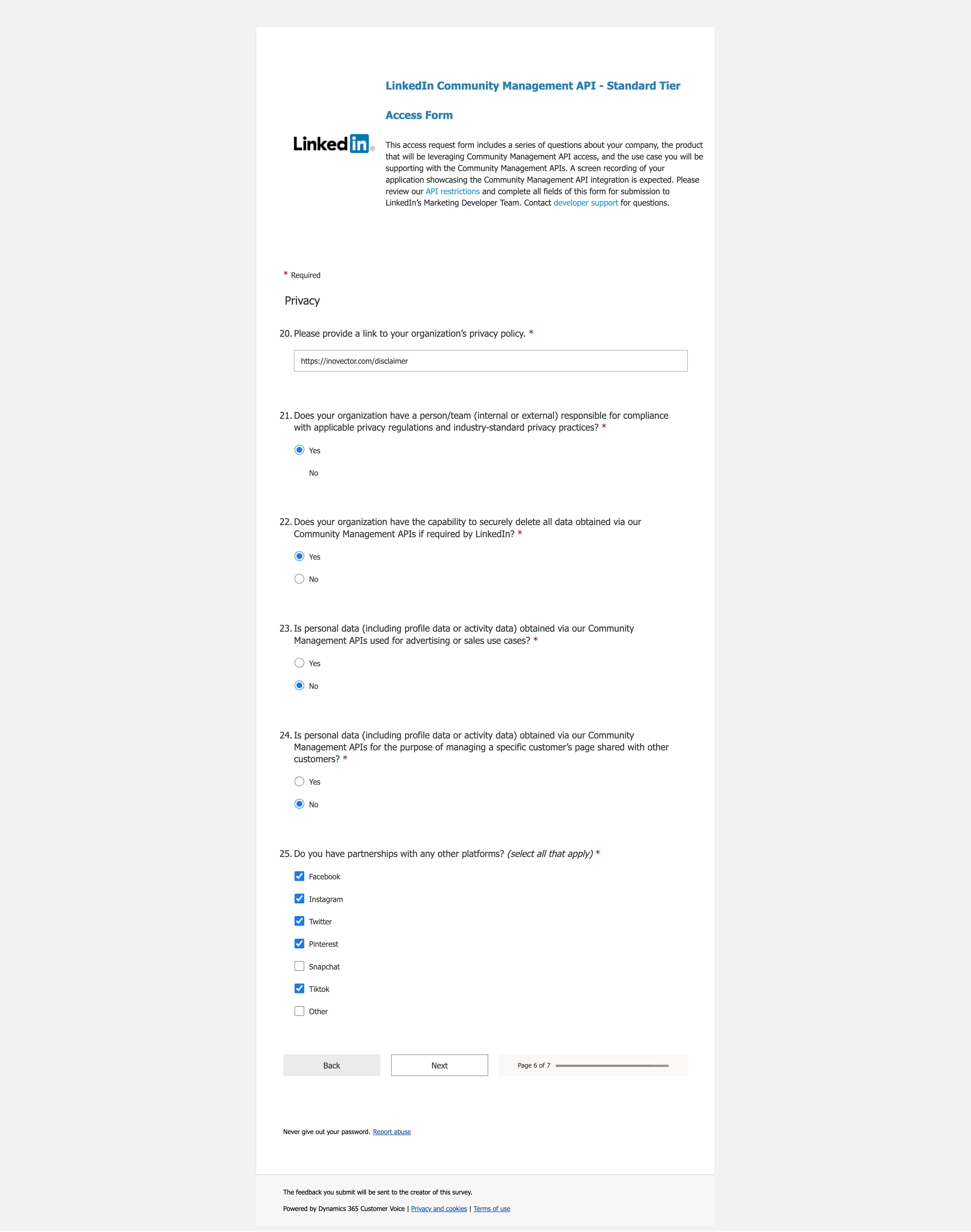 Access request form 5