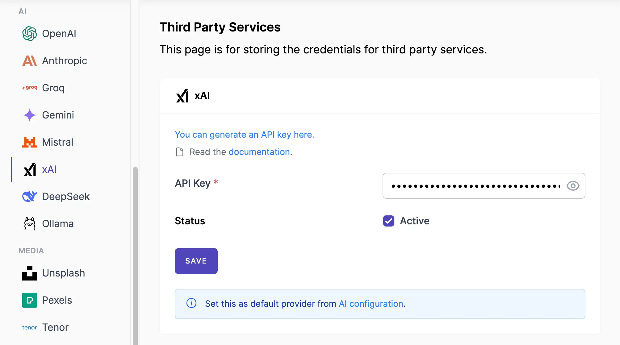 xAI Service Form